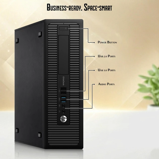 Alt view image 2 of 6 - HP EliteDesk 800 G1 Business Desktop Computer PC | Intel Core i5-4570 4th Gen | 16GB Ram | 256GB SSD | Wireless Keyboard and Mouse | Built-in Wi-Fi | Home and Office PC | Refurbished