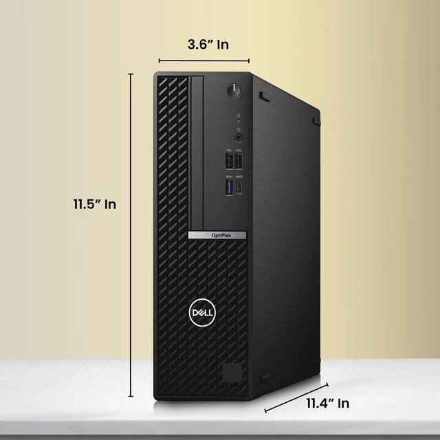 Alt view image 4 of 6 - Dell Optiplex 7080 Desktop PC, Intel Core i5-10500 4.50GHz, 12MB Cache Memory, 16GB DDR4 RAM, 128GB SSD, 24 Inch LED Monitor, Display Port, Keyboard & Mouse, WiFi, Home and Office Computer, Windows 11