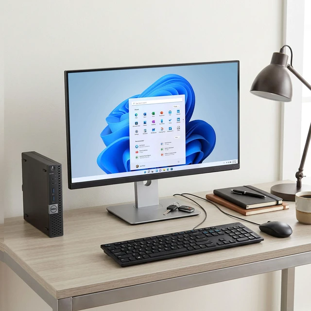 Alt view image 4 of 5 - Dell Optiplex 7040 Desktop Micro PC, Intel i5-6500T upto 3.10GHz, 8GB Ram, 128GB SSD, 24 Inch LED Monitor, HDMI, Display Port, Keyboard and Mouse, Built-in WiFi, Windows 11 Professional (Refurbished)