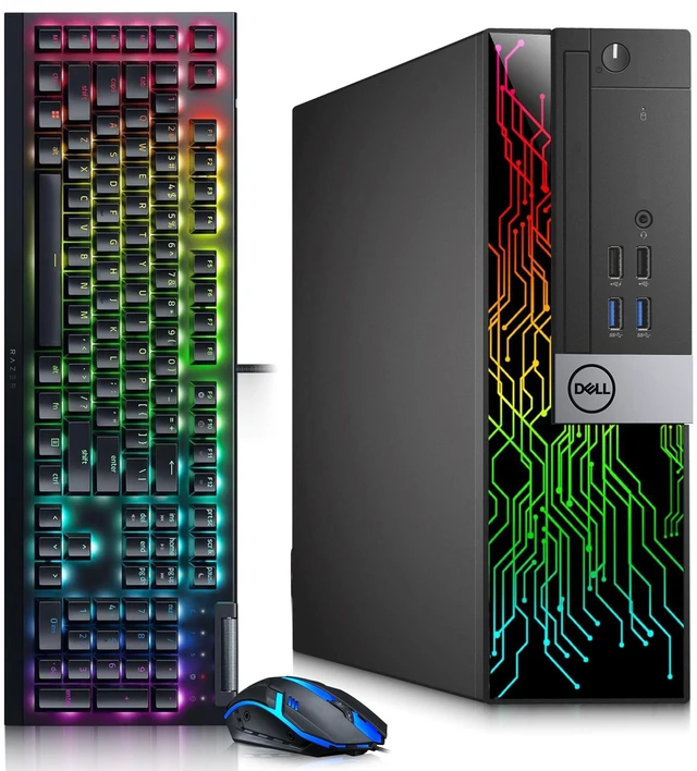 Main image of Dell RGB Gaming Desktop PC | Intel Core i7-6700 6th Gen | 16GB Ram | 1TB SSD | AMD Radeon RX550 Gaming Graphics card | RGB Keyboard Mouse | Wi-Fi Adapter | Windows 11 Professional (Renewed)