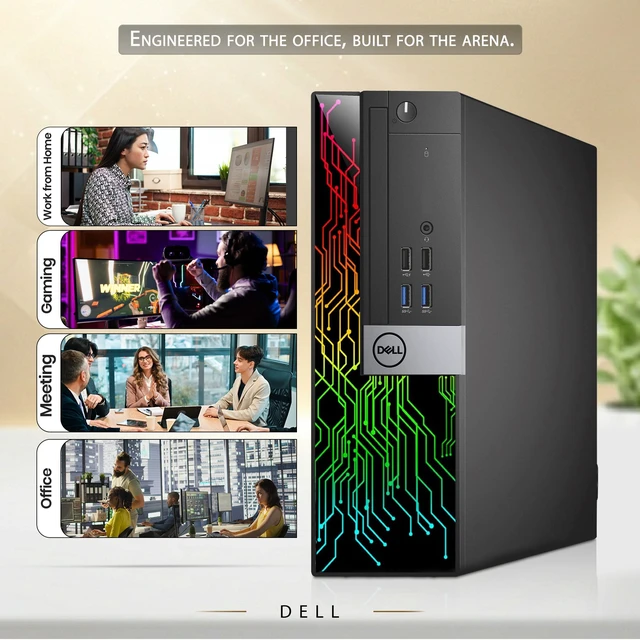 Alt view image 6 of 6 - Dell RGB Desktop Gaming PC | Intel Core i7-6700 6th Gen | 32GB Ram | 256GB SSD | AMD Radeon RX550 | HDMI | Display Port | RGB Keyboard Mouse & Headphones | WiFi Adapter | Windows 11 Professional