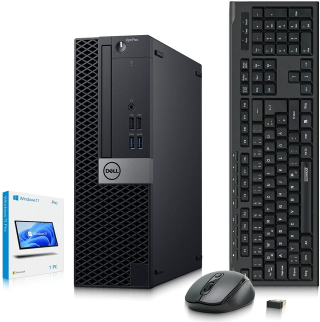 Main image of Dell OptiPlex Personal Desktop PC, Intel Core i5-7500, 16GB DDR4 RAM, 512GB SSD, Wireless Keyboard and Mouse, Built-in Wi-Fi, Dual Monitor Support, Windows 11 Pro, Home and office Computer (Renewed)