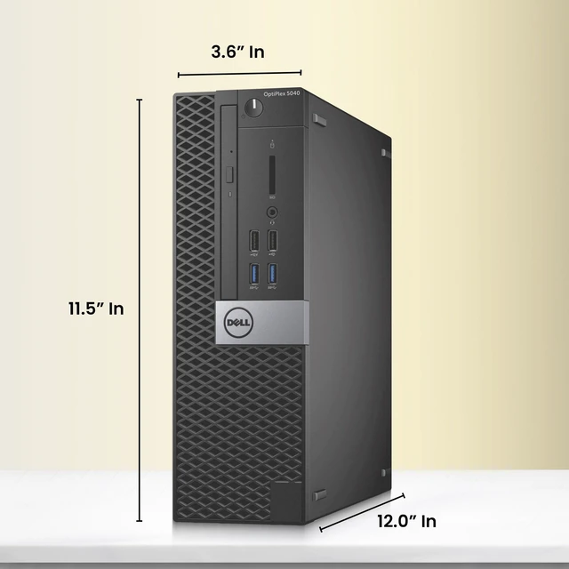 Alt view image 6 of 6 - Dell Optiplex Business Desktop Computer, Intel Core i5-7500, 32GB DDR4 RAM, 256GB SSD, Wireless Keyboard and Mouse, Built-in WiFi, Dual Monitor Support, Windows 11 Pro, Home and office PC (Refurbished