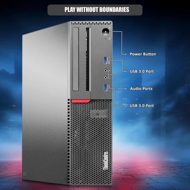 Alt view image 2 of 6 - Lenovo Think Centre Desktop Gaming Computer, 6th Gen Intel Core i5, 32GB Ram, 1TB SSD, AMD Radeon RX-550 Graphics Card, RGB Keyboard and Mouse, Wi-Fi Adapter, Windows 11 Pro