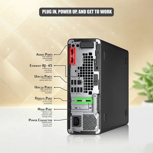 Alt view image 3 of 6 - HP 600 G5 RGB Desktop Gaming PC, Intel Core i5-9500 upto 4.40GHz Speed, 16GB RAM, 512GB SSD, AMD Radeon Rx-550 Graphic Card, RGB Keyboard and Mouse, RGB Headphones, Wi-Fi, Windows 11 Pro (Renewed)