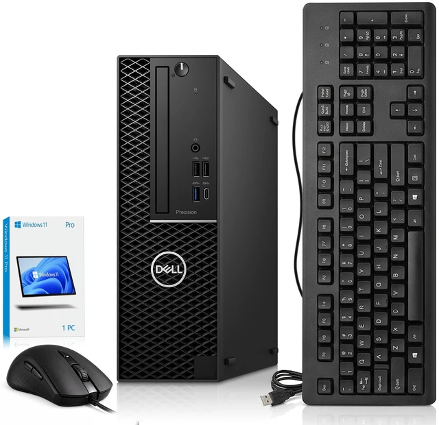Main image of Dell Precision 3431 Desktop Computer PC, 9th Gen Intel core i7 upto 4.70GHz, 32GB DDR4 RAM, 512GB SSD, 4K Display Supported, Keyboard and Mouse, Built-in WiFi, Home and office Computer, Windows 11 Pro