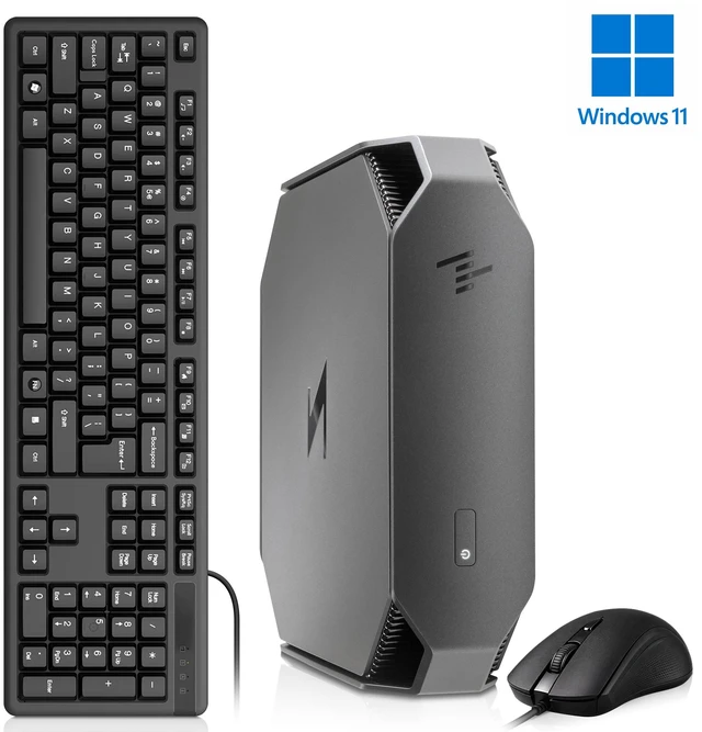 Main image of HP Z2 G3 Mini Desktop Workstation PC, Intel Core i7-7700 3.60Ghz, 8GB RAM, 256GB SSD, Support 4K Resolution, Display Ports, Keyboard and Mouse, WiFi Adapter, Home and office PC, Windows 11 Pro
