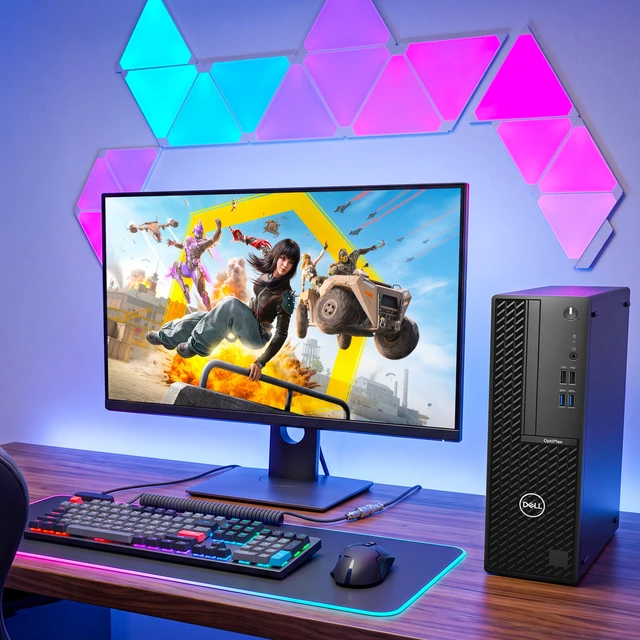 Alt view image 5 of 6 - Dell OptiPlex Gaming Desktop PC, Intel Core i5-10th 3.10GHz, 16GB RAM, 512GB SSD, AMD Radeon RX-550 Graphics, RGB Keyboard & Mouse, RGB Headphones, Wi-Fi Adapter, Windows 11 Professional