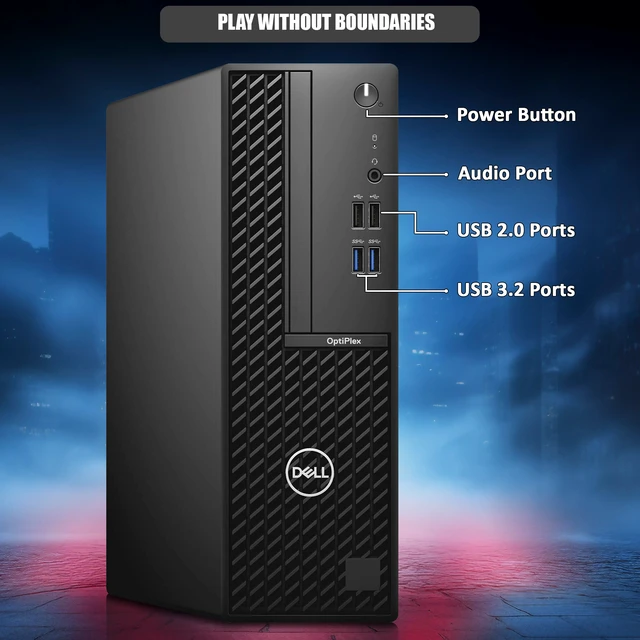 Alt view image 2 of 6 - Dell Optiplex Gaming Computer, Intel Core i5-10th 3.10GHz, 16GB RAM, 1TB SSD, AMD Radeon RX-550 Graphics, RGB Keyboard & Mouse, RGB Dual Speakers, Wi-Fi Adapter, Windows 11 Professional
