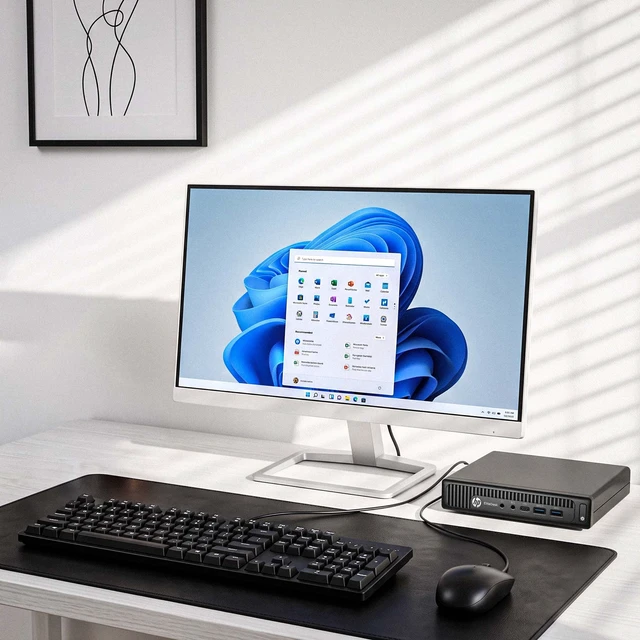 Alt view image 4 of 5 - HP EliteDesk 800 G2 Mini PC, Intel Core i5-6th 6th Gen 2.50GHz, 16GB RAM, 256GB SSD, Wireless Keyboard and Mouse, Wi-Fi, Display Ports, Home and Office PC, Windows 11 Professional (Renewed)