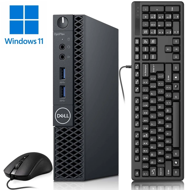 Main image of Dell 3060 Desktop Mini PC, Intel Core i5-8th 8th Gen, 8GB RAM, 128GB SSD, Keyboard and Mouse, Wi-Fi Adapter, Home and office PC, Windows 11 Professional (Renewed)