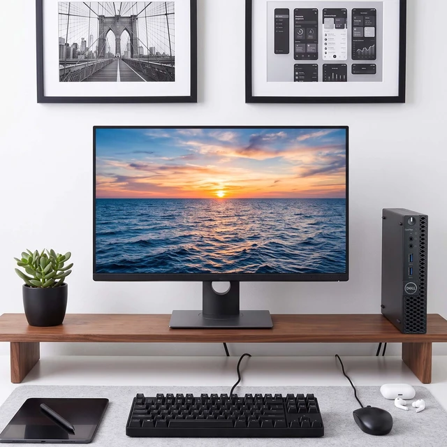 Alt view image 4 of 5 - Dell 3060 Desktop Tiny PC, Intel Core i5-8th 8th Gen, 8GB RAM, 256GB SSD, 24 Inch LED Monitor, Wireless Keyboard and Mouse, Wi-Fi Adapter, Home and office Computer, Windows 11 Professional (Renewed)