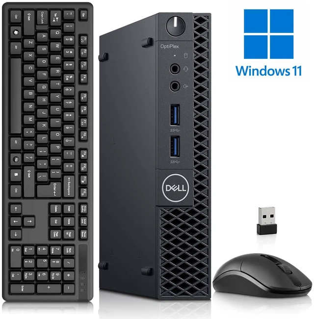 Main image of Dell 3060 Desktop Mini Computer, Intel Core i5-8th 8th Gen 2.10GHz, 16GB RAM, 256GB SSD, Wireless Keyboard and Mouse, Wi-Fi Adapter, Home and office PC, Windows 11 Professional (Renewed)