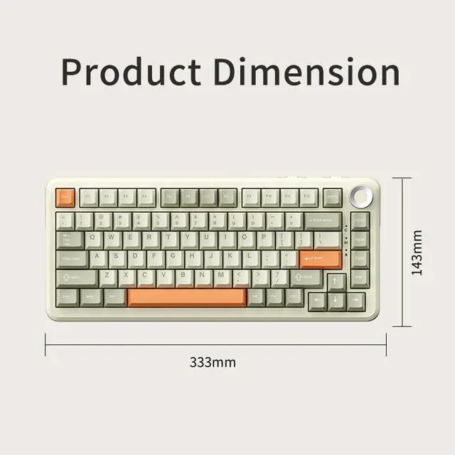 Alt view image 2 of 7 - FirstBlood AK820 MAX 8000mah 75% Super Capacity Battery Wireless Triple Mode Mechanical Gaming Office Keyboard GASKET Structure Full key hot-swappable RGB