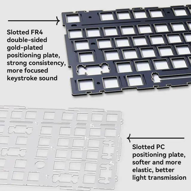 Alt view image 7 of 7 - FirstBlood AK980 98% Mechanical Keyboard, BT5.0/USB-C/2.4GHz Wireless Gaming Keyboard, Hot Swappable Creamy Custom Keyboard with 1.14 TFT Screen, Knob, RGB for Win/Mac (Qinyun Switch)