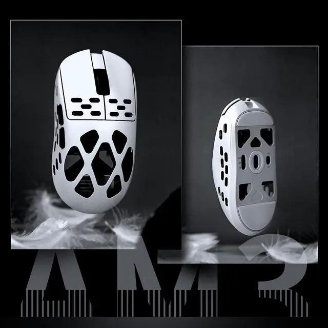 Alt view image 3 of 7 - FirstBlood AM3 MAX Wireless Gaming Mouse, Lightweight Full Magnesium Alloy, 30000 DPI, PAW3950 Sensor, 5 programmable Buttons, Supports Wired/2.4GHz/BT (Black, AM3 MAX (8k Receiver))