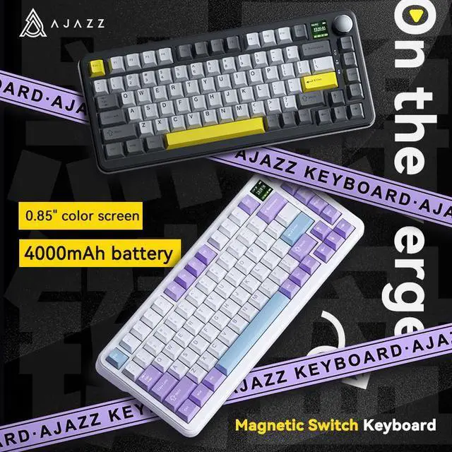 Alt view image 2 of 6 - FirstBlood AK820 MAX HE Rapid Trigger Keyboard, Wired/Wireless Gaming Keyboard, Hall Effect Gasket Mechanical Keyboard, Adjustable Actuation, Magnetic Switches, RGB for Win/Mac (Black, Tri-Mode)