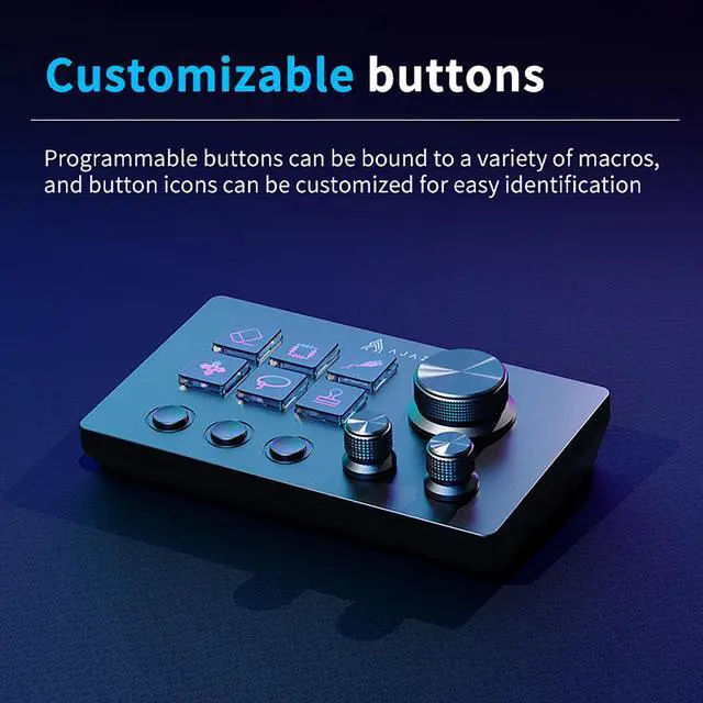 Alt view image 5 of 7 - FirstBlood X AJAZZ  AKP03E Programmable Macro Keyboard 12 Keys Mechanical