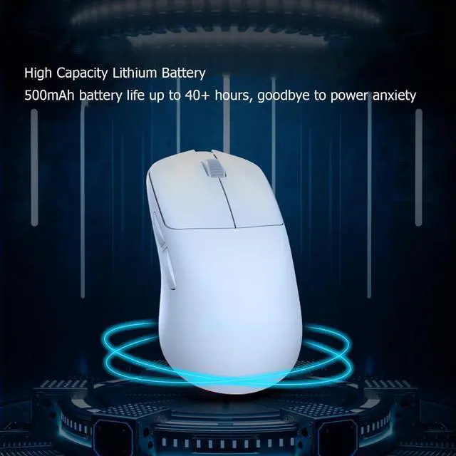 Alt view image 4 of 6 - FirstBlood  AJ099 PRO Superlight Wireless Gaming Mouse, Ergonomic 54g Ultra Lightweight 2.4Ghz/Wired Computer Mouse, PAW3311, 200Hrs Battery Programmable Buttons for Win/MAC PC Gamers Black