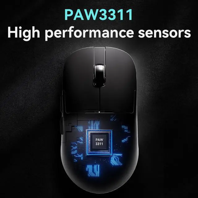 Alt view image 4 of 7 - FIRSTBLOOD x AJAZZ AJ159P MC Magnetic Wireless Mouse Triple Mode Gaming Mouse Ergonomic Lightweight White