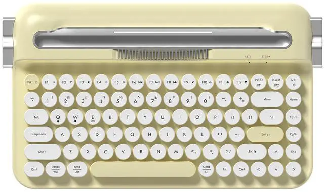 Main image of firstblood/AJAZZAF84 Wireless 2.4G Bluetooth Dual-mode Retro Keyboard with Built-in Fixed Slot Stand for Multiple Device Connection