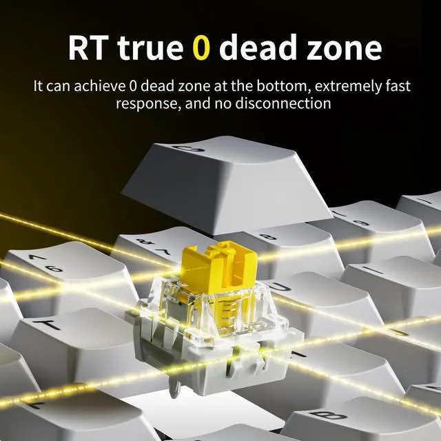 Alt view image 4 of 7 - firstblood/AJAZZ AK680 MAX Wireless Magnetic Axis Keyboard Three-mode Mechanical Keyboard Gaming E-sports 8K Black