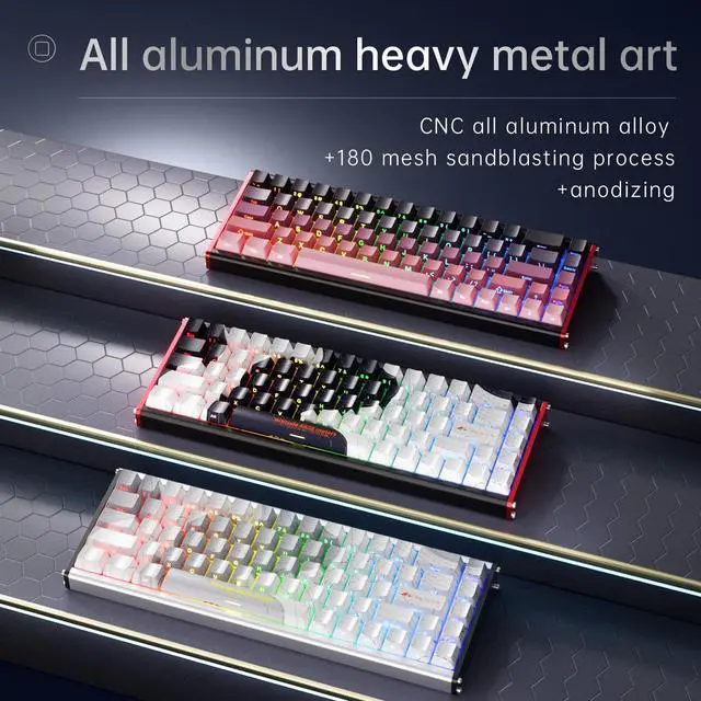 Alt view image 6 of 7 - Firstblood/AJAZZ Aluminum King ALUX68 Aluminum Alloy CNC Magnetic Axis RT0.01TTC KOTAI Water Bottle Seat Magnetic Axis 8k