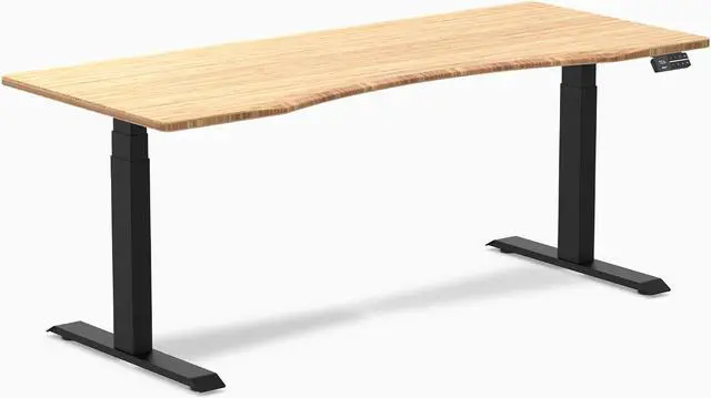 Alt view image 2 of 7 - Desky Dual Ergo Edge Sit Stand Desk - White / 72 x 30 inches / Space Gray