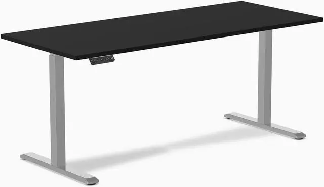 Main image of Desky Single Sit Stand Gaming Desk - Black / 70.9" x 29.5" / Gray