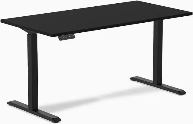 Alt view image 5 of 14 - Desky Single Sit Stand Gaming Desk - White / 47.2" x 29.5" / Black