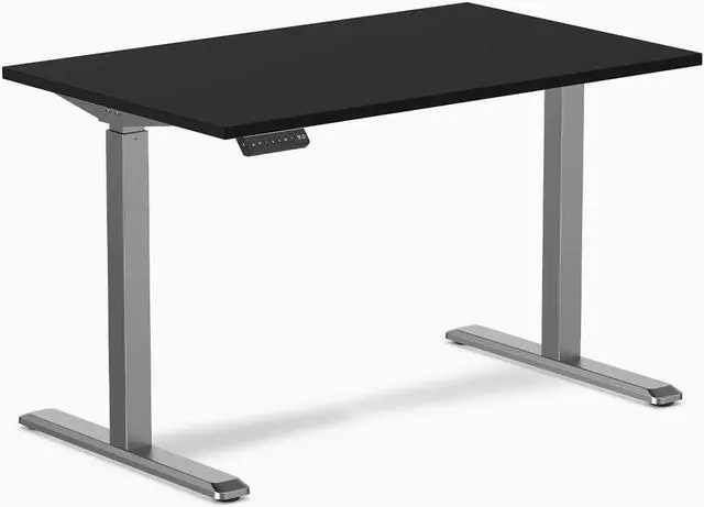 Main image of Desky Single Sit Stand Desk - Black / 47.2"x29.5" / Space Gray