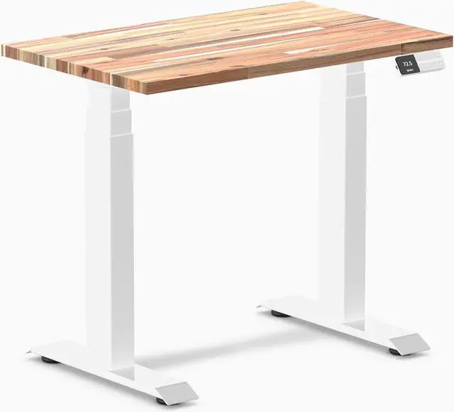 Alt view image 6 of 7 - Desky Dual Mini Softwood Sit Stand Desk - American Rustic Pine / 32 x 20 in / Space Gray