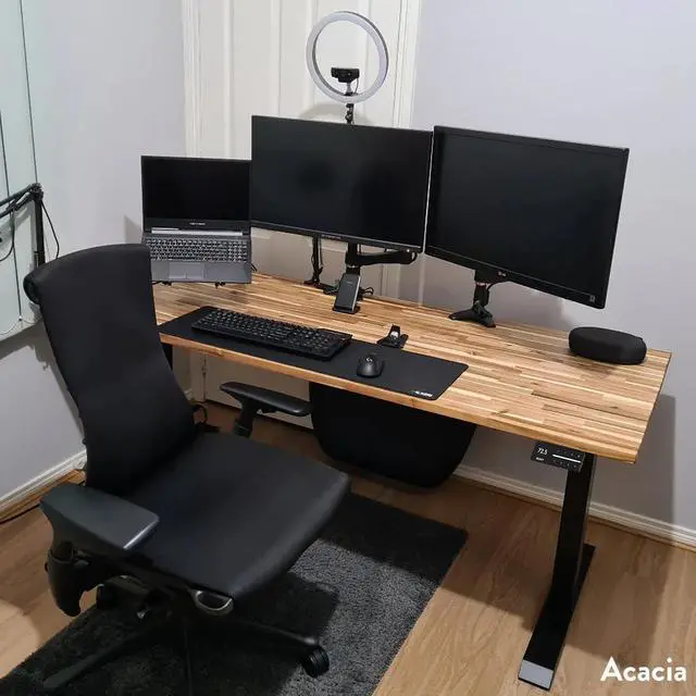 Alt view image 3 of 14 - Desky Single Sit Stand Desk - White / 47.2"x29.5" / White
