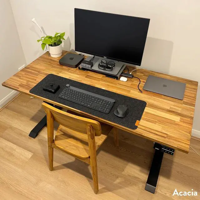 Alt view image 4 of 14 - Desky Single Sit Stand Desk - White / 47.2"x29.5" / White