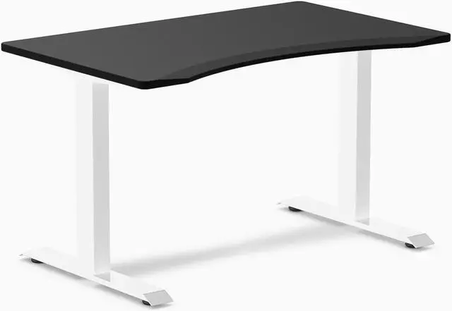 Main image of Desky Zero Ergo Edge Office Desk - Black / 48 x 30 in / White