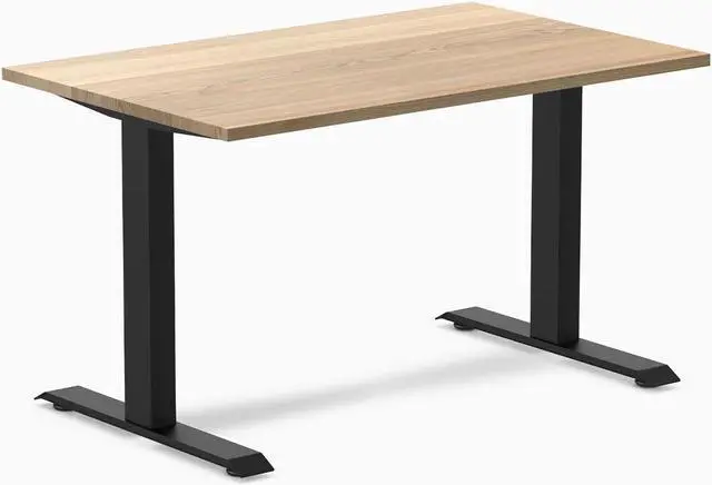 Main image of Desky Zero Hardwood Office Desk - White Ash / 48 x 30 in / Matte Black
