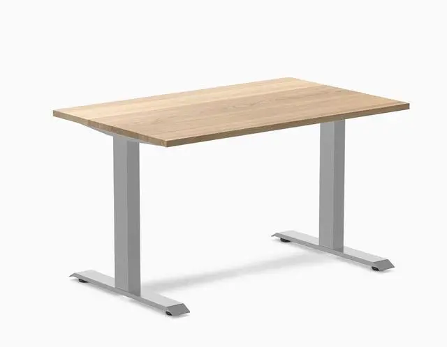 Main image of Desky Zero Hardwood Office Desk - White Ash / 48 x 30 in / Grey