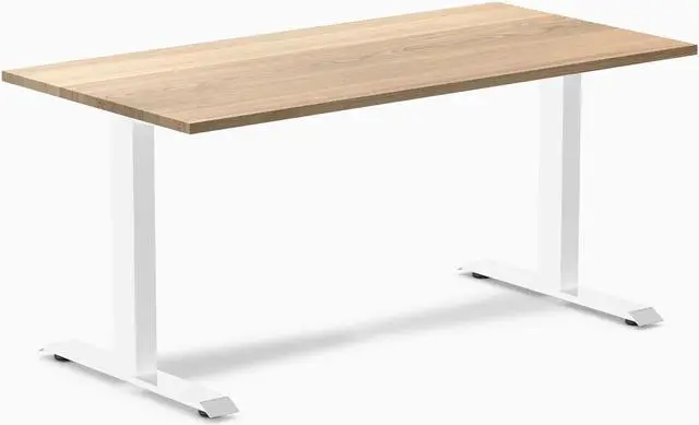 Main image of Desky Zero Hardwood Office Desk - White Ash / 60 x 30 in / White