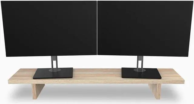Alt view image 8 of 14 - Desky Monitor Stand - Classic Oak Laminate
