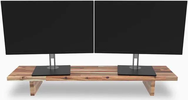 Alt view image 8 of 14 - Desky Monitor Stand - Acacia Softwood