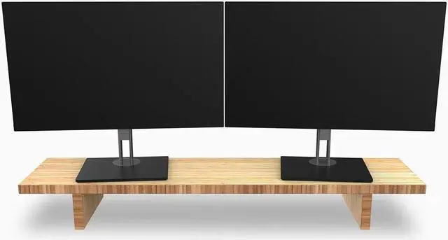 Alt view image 8 of 14 - Desky Monitor Stand - Bamboo