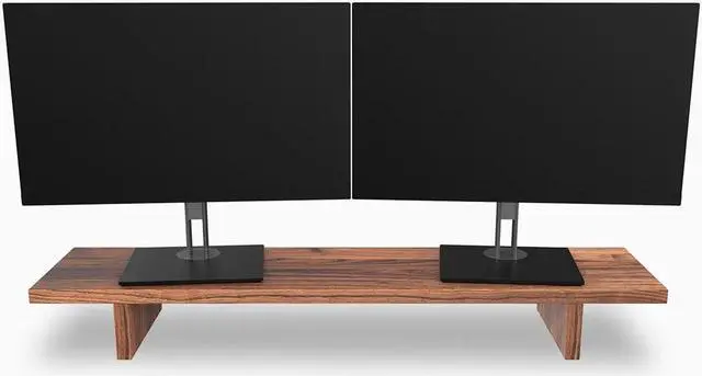 Alt view image 8 of 14 - Desky Monitor Stand - Walnut Hardwood