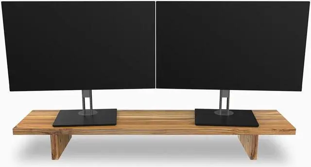 Alt view image 8 of 14 - Desky Monitor Stand - Teak Hardwood