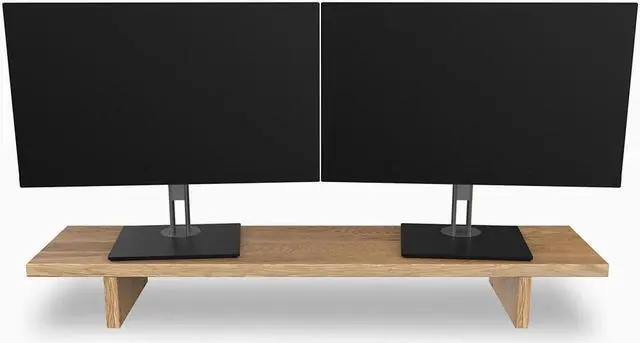Alt view image 8 of 14 - Desky Monitor Stand - White Oak Hardwood
