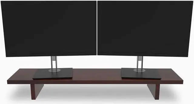 Alt view image 8 of 14 - Desky Monitor Stand - Dark Walnut Rubberwood