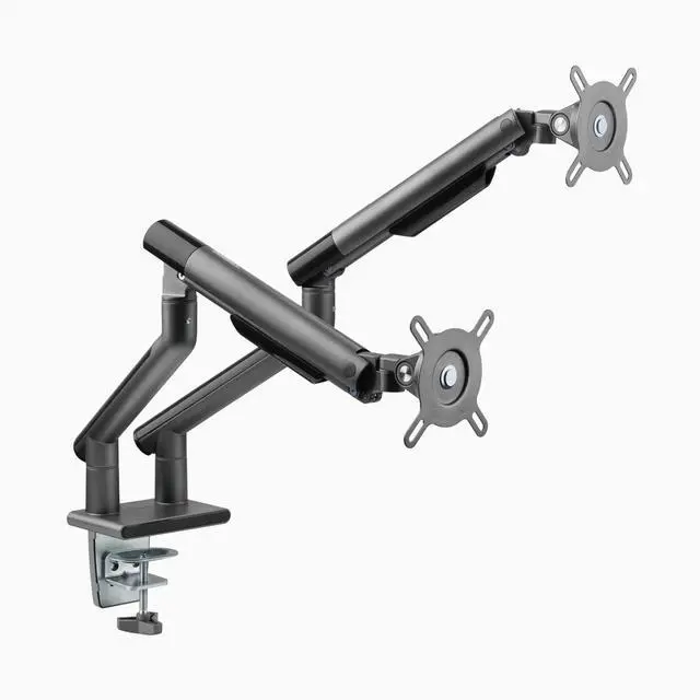 Main image of Desky Dual Slim Aluminium Monitor Arm - Space Gray