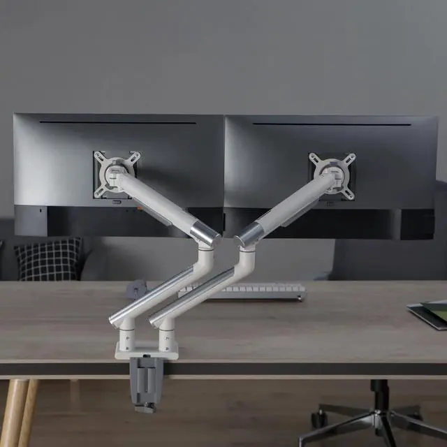 Alt view image 5 of 7 - Desky Dual Slim Aluminium Monitor Arm - Space Gray