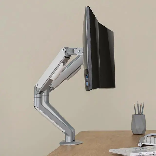 Alt view image 6 of 7 - Desky Dual Spring Eco Monitor Arm - Space Gray