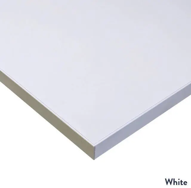 Alt view image 4 of 7 - Desky Zero Laminate L-Shape Office Desk - Classic Oak / 59 x 29.5 x 61 x 19.7 in / White