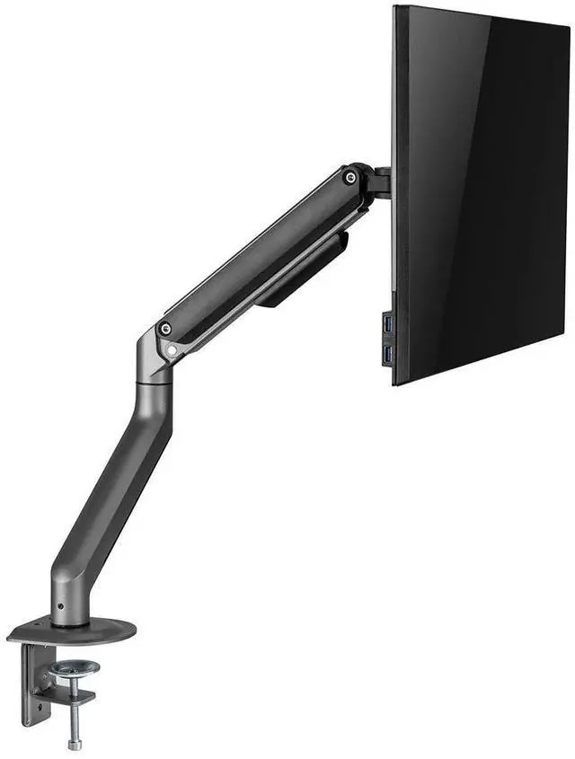 Alt view image 7 of 7 - Desky Single Spring Eco Monitor Arm - Silver